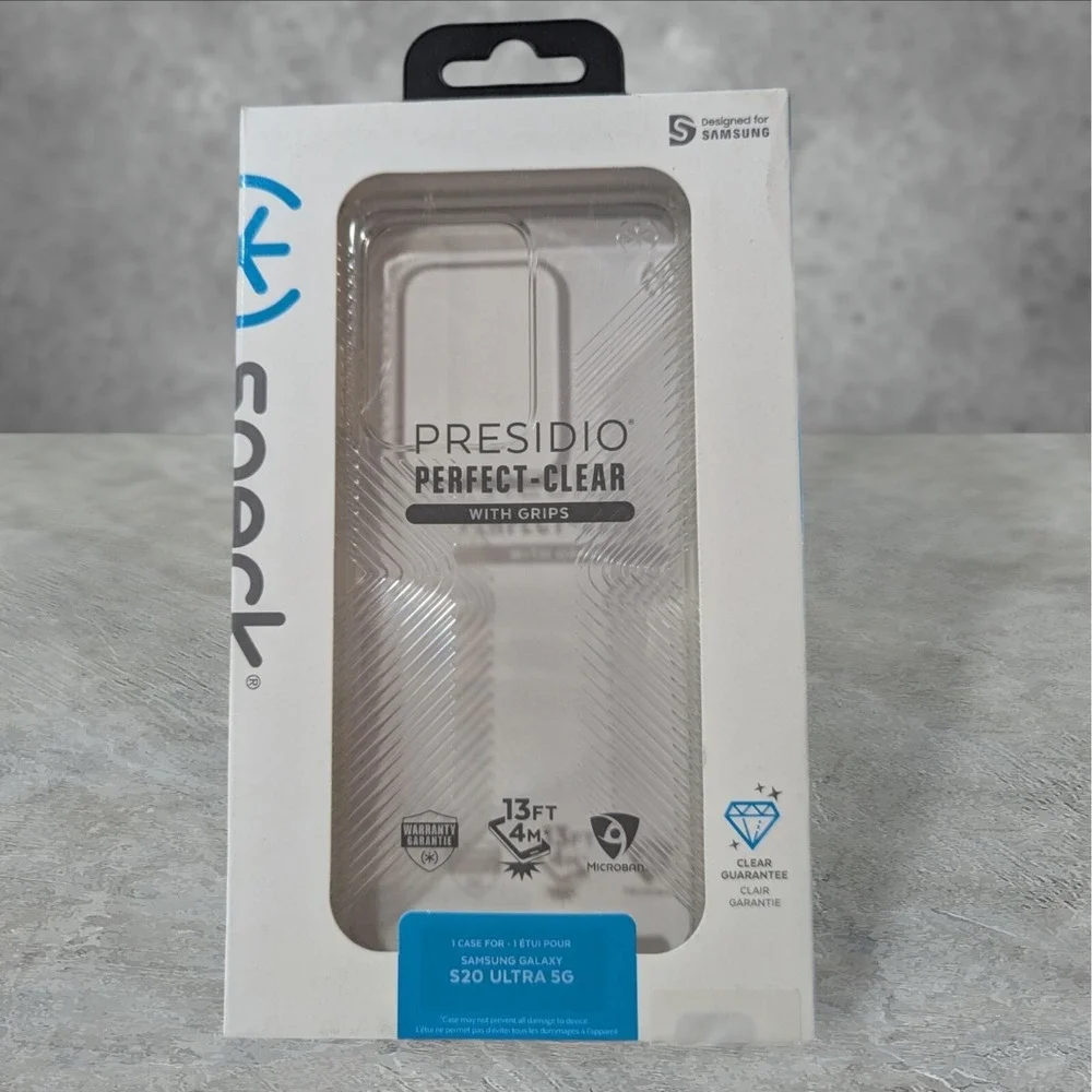 Speck Presidio Perfect Clear‎ Grip Case for Galaxy S20 Ultra 5G - Clear A7